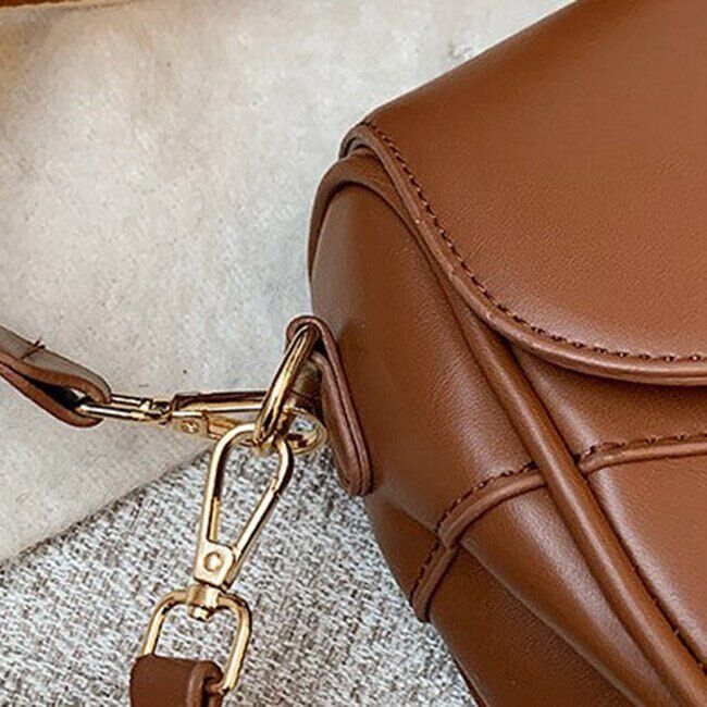 AWST International Saddle Shoulder Handbag - Brown image number null