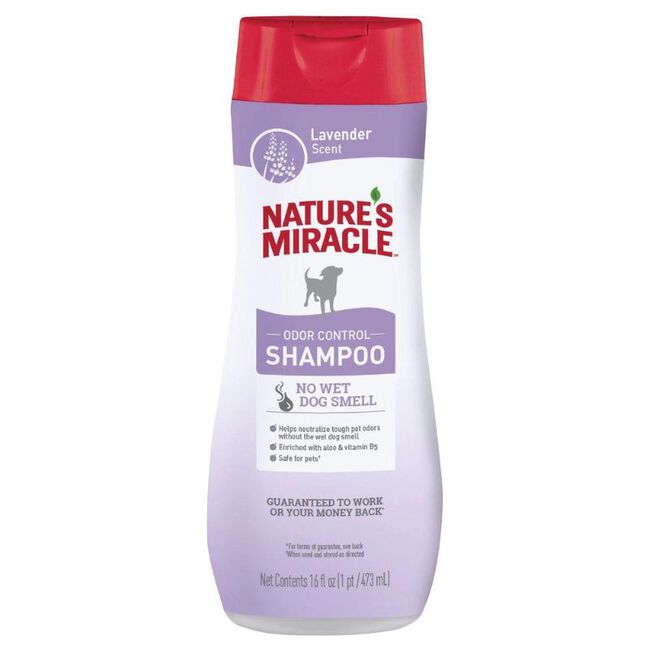 Nature’s Miracle Odor Control Dog Shampoo Lavender Scent 16 oz image number null
