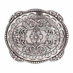Nocona Women's Oval Floral Rhinestone Fancy Buckle