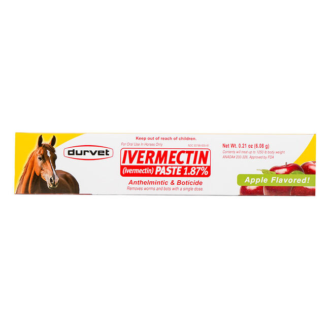 Durvet Ivermectin 1.87% Paste Dewormer - Apple-Flavored image number null