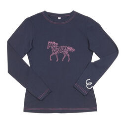 EquiStar Kids' Graphic Long Sleeve Tee - Midnight Navy