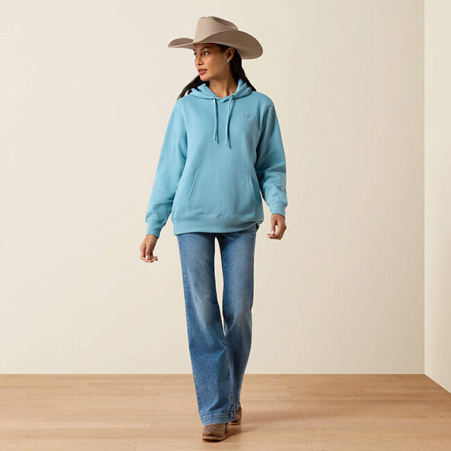 Ariat Women's Logo 2.0 Hoodie - Adriatic Blue image number null