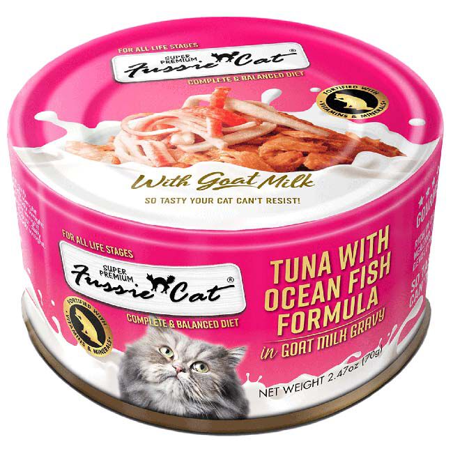 Fussie Cat Goat Milk Formulas - Tuna with Oceanfish in Goat Milk Gravy - 2.47 oz image number null