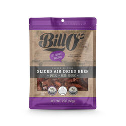 BillO's Air-Dried Beef Biltong Slices - Garlic & Herb Flavor