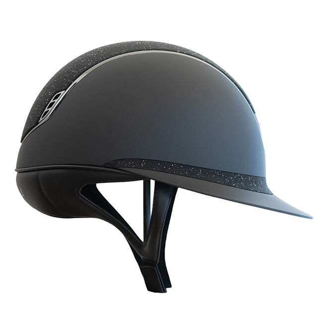 Samshield Miss Shadowmatt 2.0 Helmet with Crystal Fabric Top & Frontal Band - Black image number null