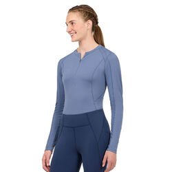 Kerrits Women's Precision Long Sleeve Crew Neck Tech Top - Dusty Blue