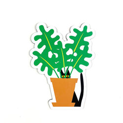 R. Nichols Die-Cut Magnet - Cat in Plant