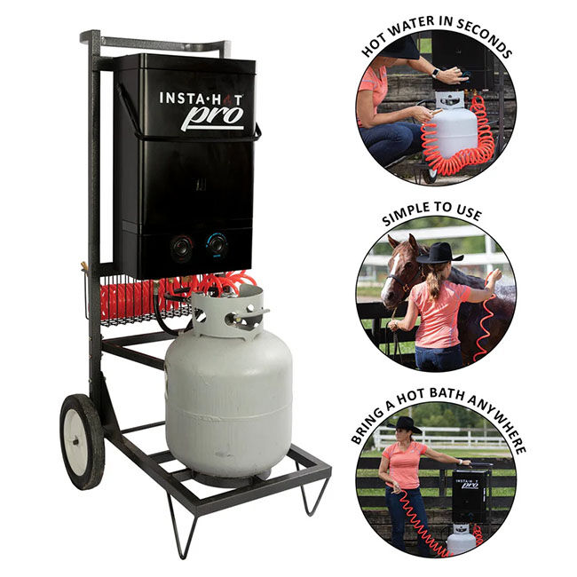Insta-Hot Pro Portable Horse Washing System with Cart & Basket image number null