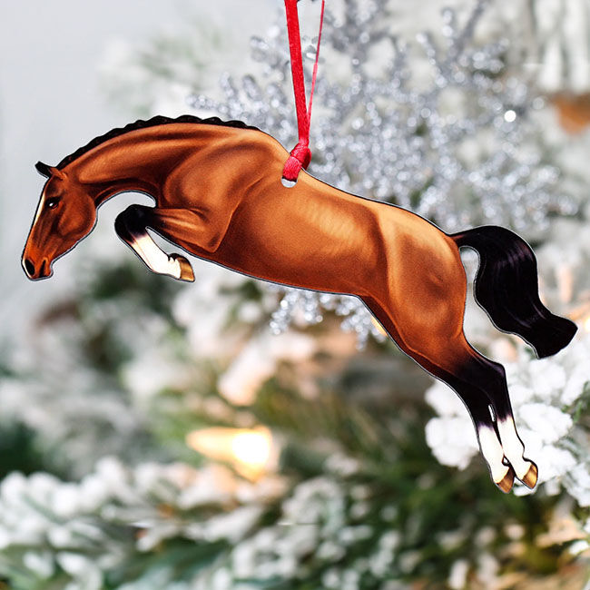 Jumping Horse Ornaments - Bay Hunter Jumper II image number null