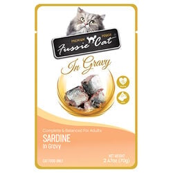 Fussie Cat Premium Pouch in Gravy - Sardine in Gravy - 2.47 oz