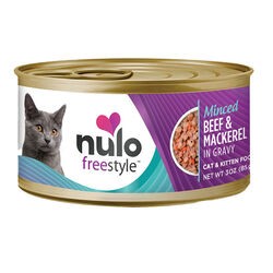 Nulo FreeStyle Cat Food - Minced Beef & Mackerel Recipe in Gravy - 3 oz