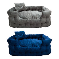 Goo-eez Luxury Velour Pet Bed with Accessories