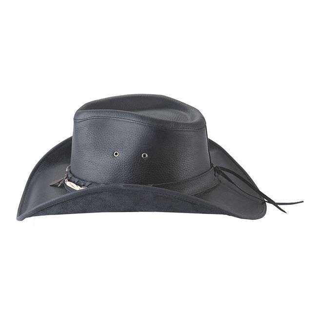 Bullhide Briscoe Leather Hat - Black | The Cheshire Horse