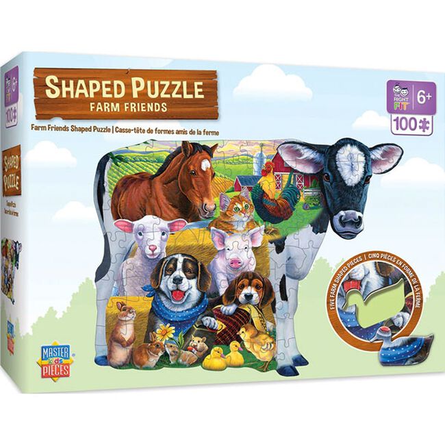 "Farm Friends" 100 Piece Shaped Puzzle image number null