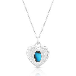 Montana Silversmiths Chiseled Heart Turquoise Necklace