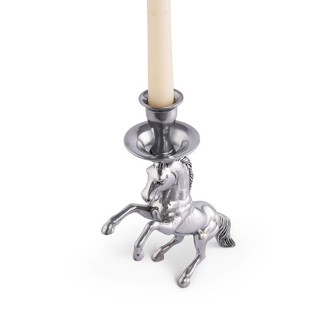 Arthur Court Candlestick - Rearing Horse image number null