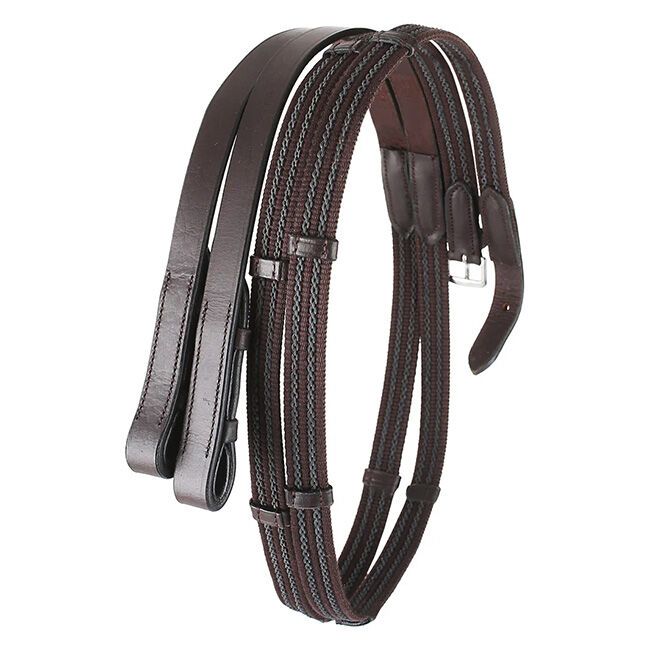 Camelot Anti-Slip Rubberized Reins with Stops image number null