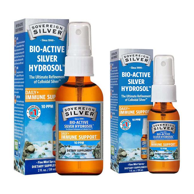 Sovereign Silver Bio-Active Silver Hydrosol - Daily+ Immune Support - Fine Mist Spray image number null