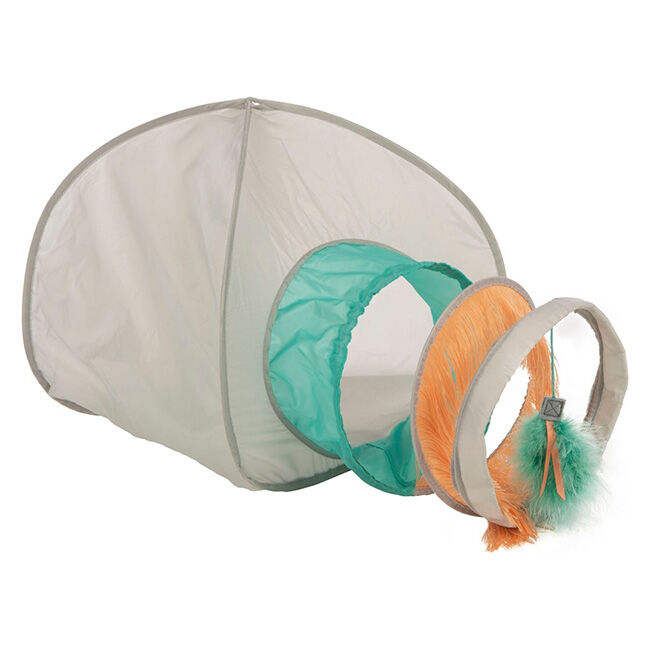 SmartyKat Fringe Frenzy Cat Hideout with Tunnel image number null