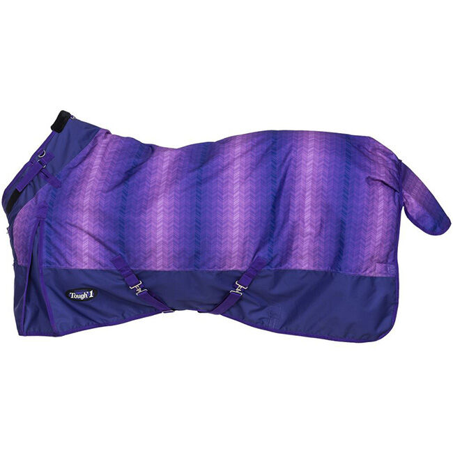 Tough1 1200D Chevron Print Turnout Blanket with Snuggit - Purple image number null