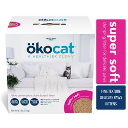Okocat Super Soft Clumping Wood Unscented Cat Litter - 16.7 lb Box
