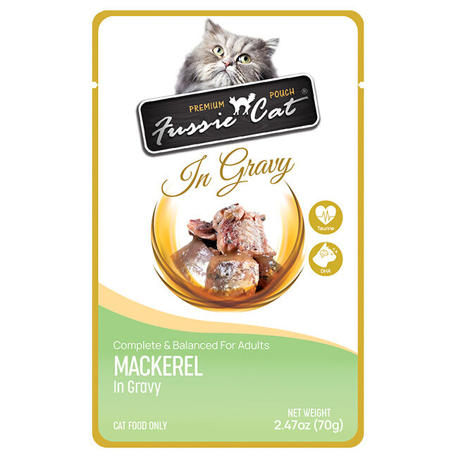 Fussie Cat Premium Pouch in Gravy - Mackerel in Gravy - 2.47 oz image number null