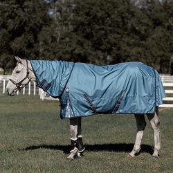 Equinavia Thunder 360 Heavyweight Turnout Blanket with Detachable Neck (300 g) - Bluestone