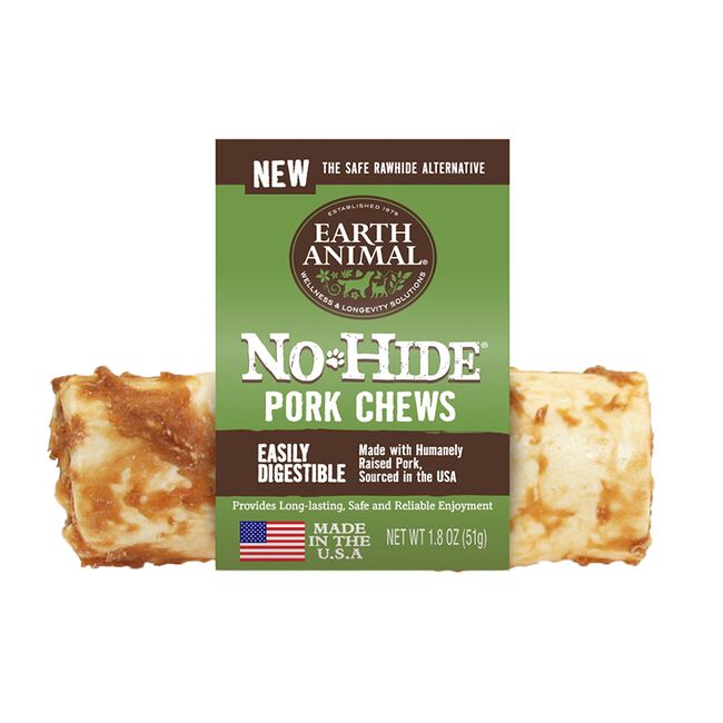 Earth Animal No-Hide Pork Chews for Dogs - 4" image number null