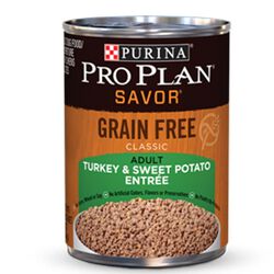 Pro Plan Savor Grain Free Adult Classic Turkey & Sweet Potato Entrée Canned Dog Food 13 oz
