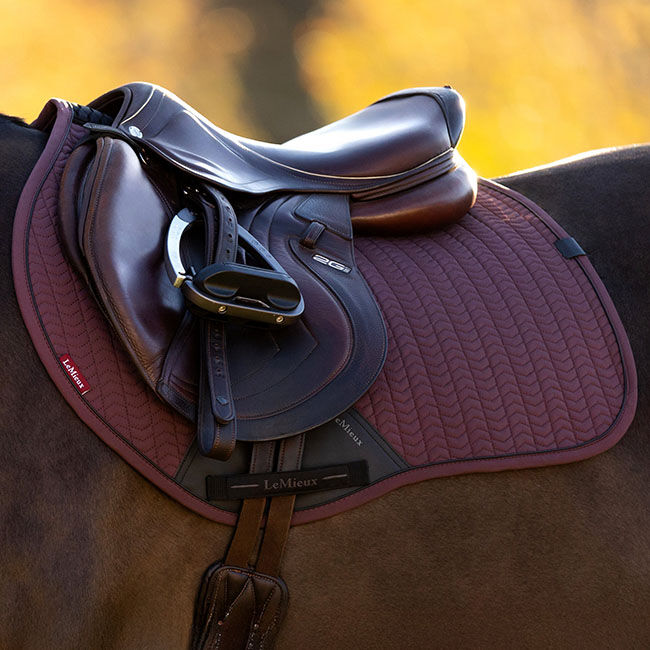 LeMieux Essence Eurojump Square Pad - Damson image number null