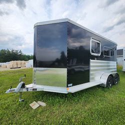 Featherlite 2023 9407 2-Horse Bumper Pull Walk Through Trailer - 14' - Black