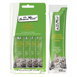 Fussie Cat Puree Chicken with Duck in Goat Milk - 4-Pack