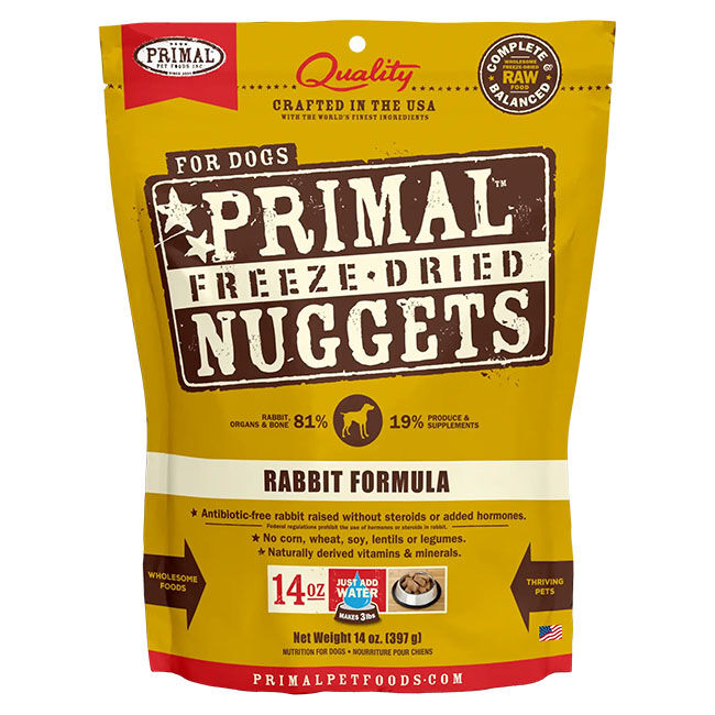 Primal Freeze Dried Rabbit Nuggets Dog Food - 14 image number null