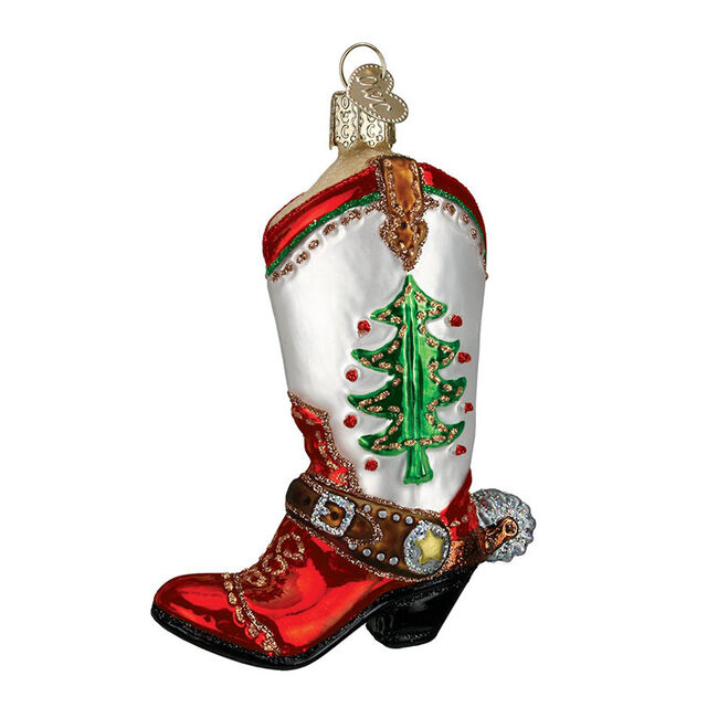 Old World Christmas Christmas Cowboy Boot Ornament image number null