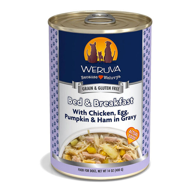 Weruva Classic Dog Food - Bed & Breakfast with Chicken, Egg, Pumpkin & Ham in Gravy - 14 oz image number null