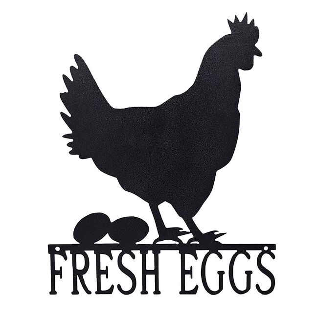 Metal Mazing Wall Art - Handmade in NH - Fresh Eggs with Hen image number null