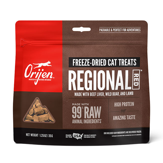 ORIJEN Freeze-Dried Cat Treats - Regional Red Recipe - 1.25 oz image number null