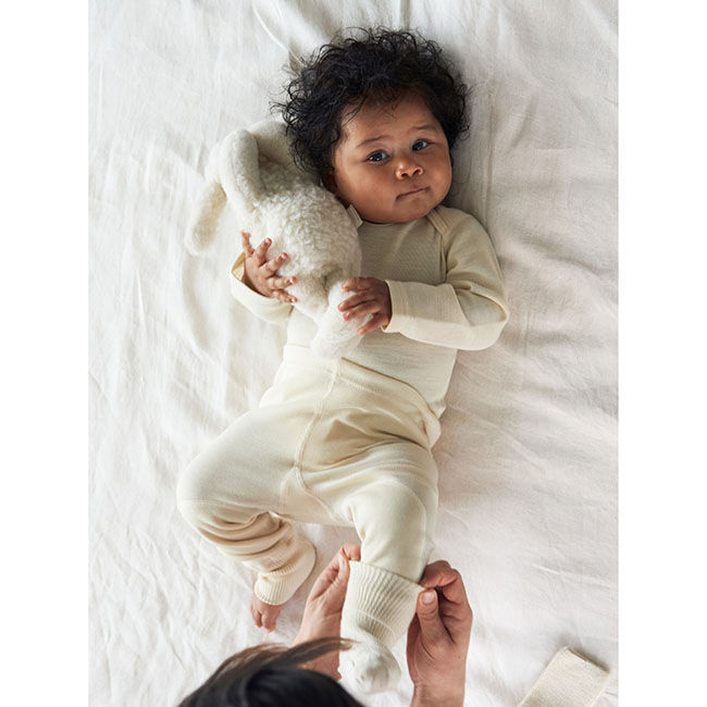 Ruskovilla Baby 100% Organic Merino Wool Pants - Natural image number null
