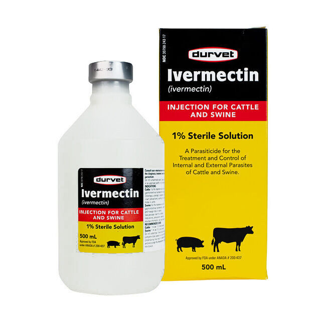 Durvet Ivermectin 1% Injectable - 500mL image number null