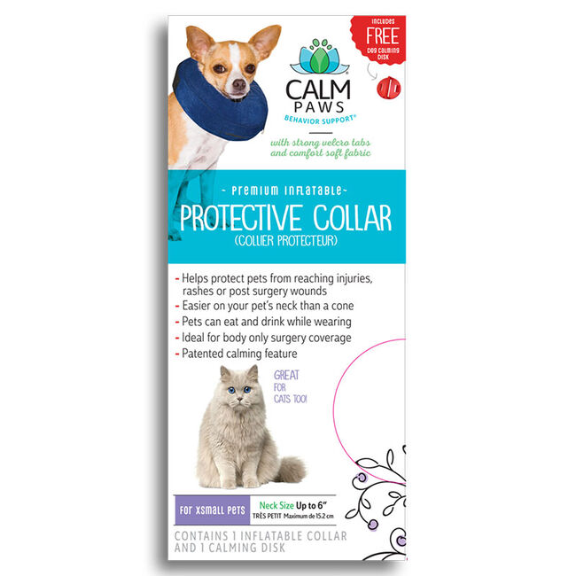 Calm Paws Protective Inflatable Collar with Calming Disk image number null