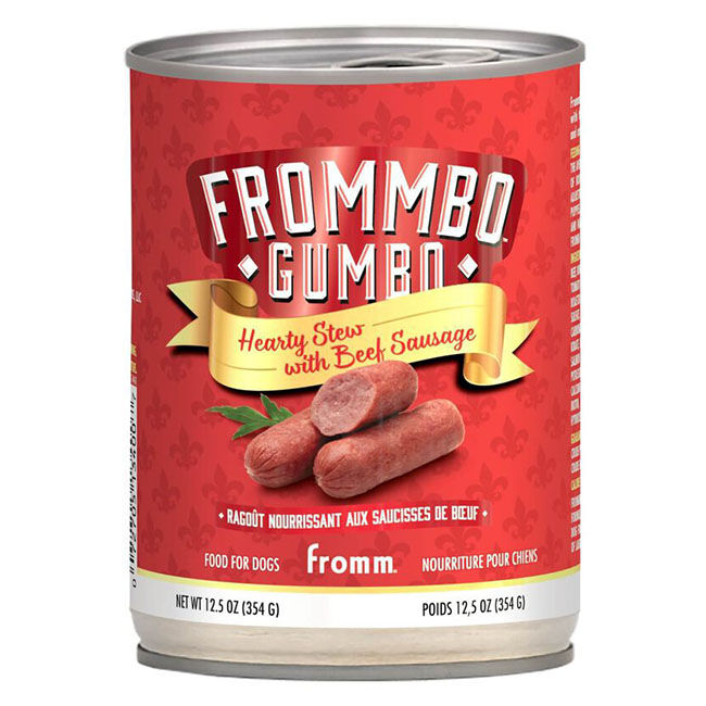 Fromm Frommbo Gumbo Hearty Stew for Dogs - Beef Sausage Recipe - 12.5 oz image number null