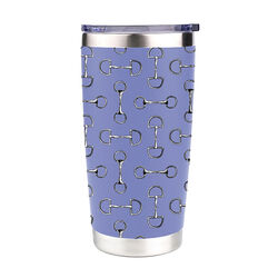 AWST International 20 oz Stainless Steel Tumbler with Slide Top - Vintage Snaffle Bit - Blue