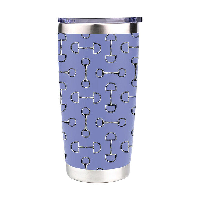 AWST International 20 oz Stainless Steel Tumbler with Slide Top - Vintage Snaffle Bit - Blue image number null