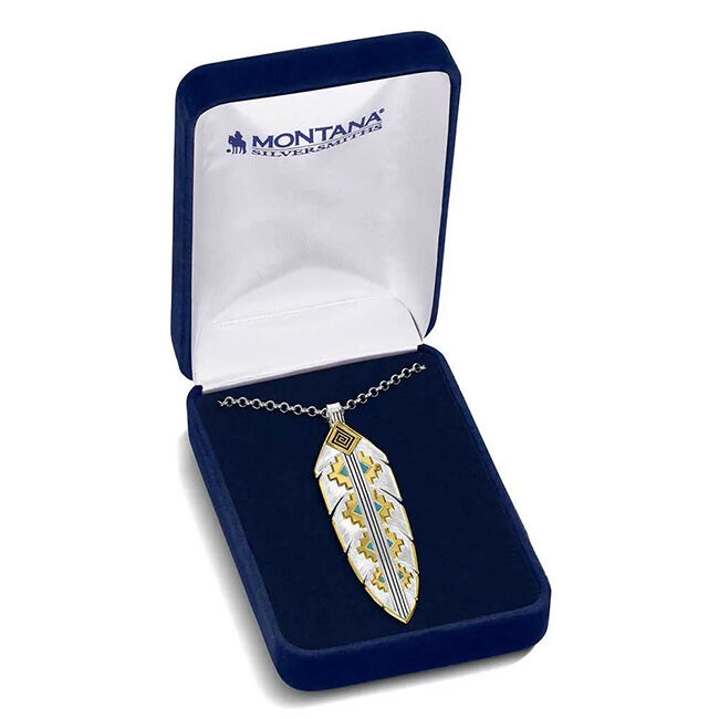 Montana Silversmiths Painted Sky Feather Necklace image number null