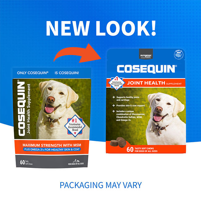 Nutramax Cosequin for Dogs Joint Health Supplement, Contains Glucosamine for Dogs, Plus Chondroitin, MSM and Omega-3s, Supports Joint and Skin and Coat Health, For All Breeds and Sizes, Soft Chews image number null