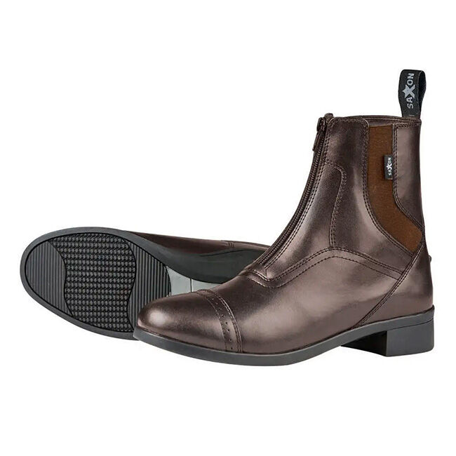 Saxon Women's Syntovia Zip Paddock Boot - Brown image number null