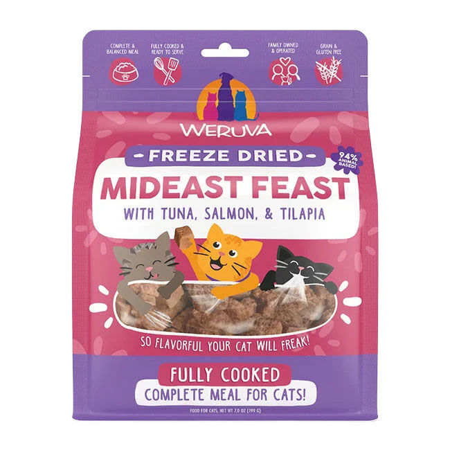 Weruva Freeze-Dried Cat Food - Mideast Feast with Tuna, Salmon & Tilapia image number null