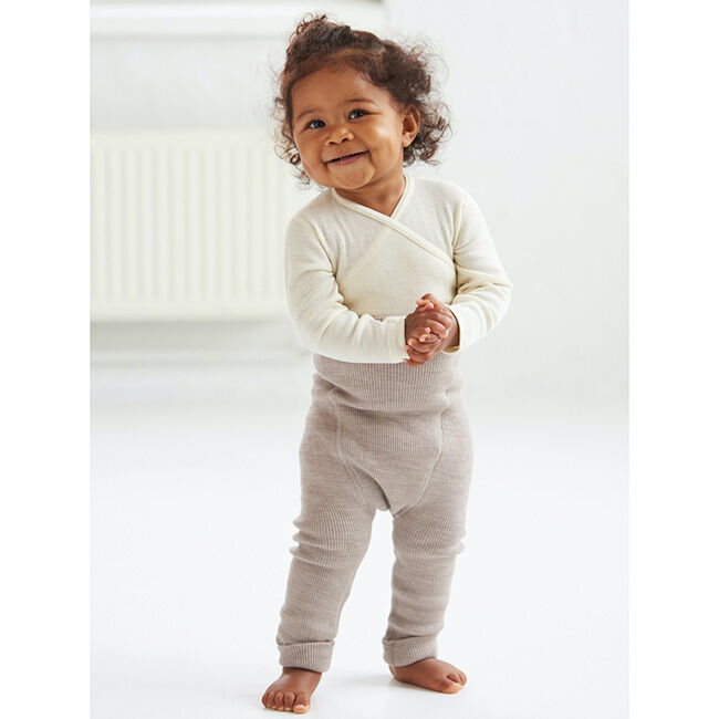 Ruskovilla Infant Long Sleeve Wool/Silk Blend Bodysuit image number null