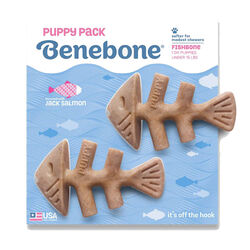 Benebone Puppy 2-Pack Fishbones - Jack Salmon Flavor