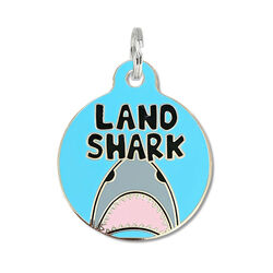 Bad Tags Dog ID Tag - Land Shark - Blue